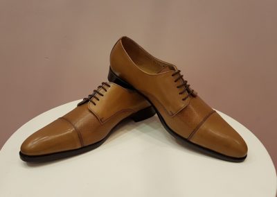 Chaussures personnalisables cuir miel- Caralys mariage Nice 06